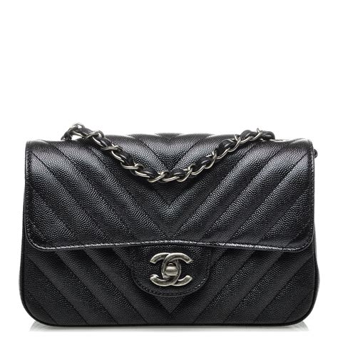 chanel caviar chevron mini|2019 Mini Chevron Caviar Statement Flap crossbody bag.